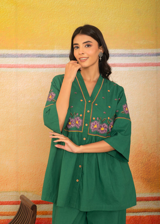 Azura Leaf Bloom Co-ord Set