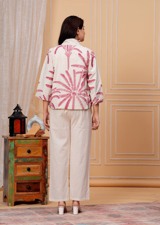 Ivory Palm Three Piece Set