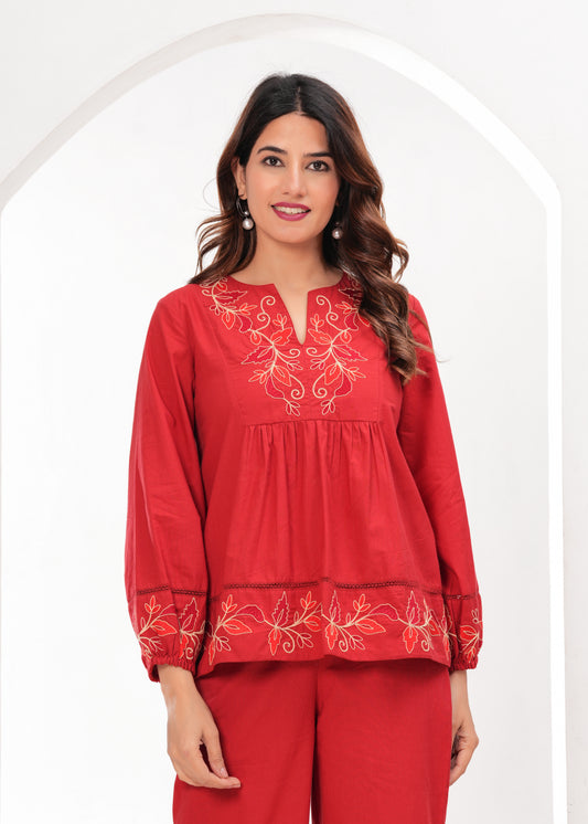 Crimson Aura Co-ord Set