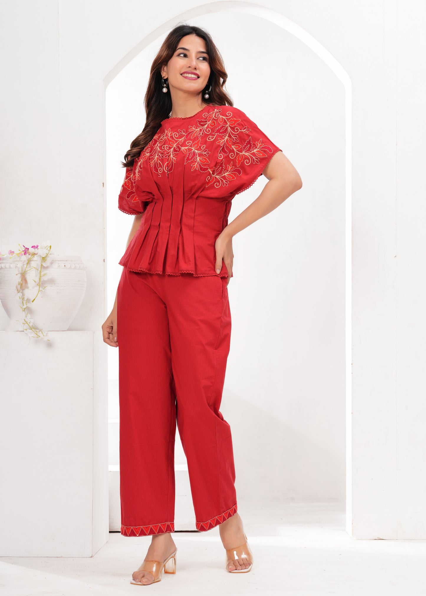 Carmine Bloom Co-ord Set