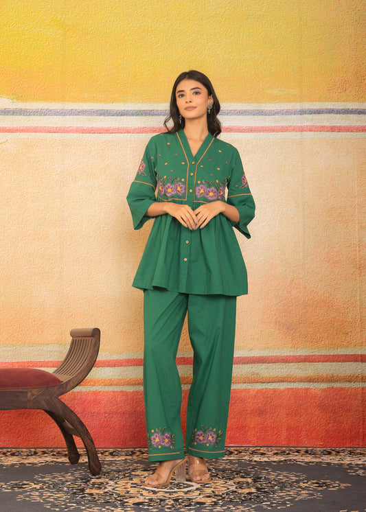 Azura Leaf Bloom Co-ord Set