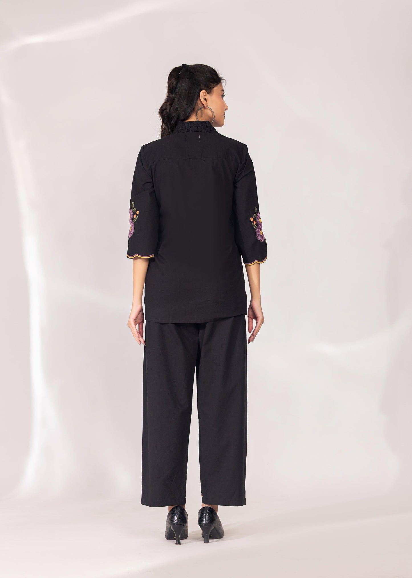 Noir Petals Co-ord Set