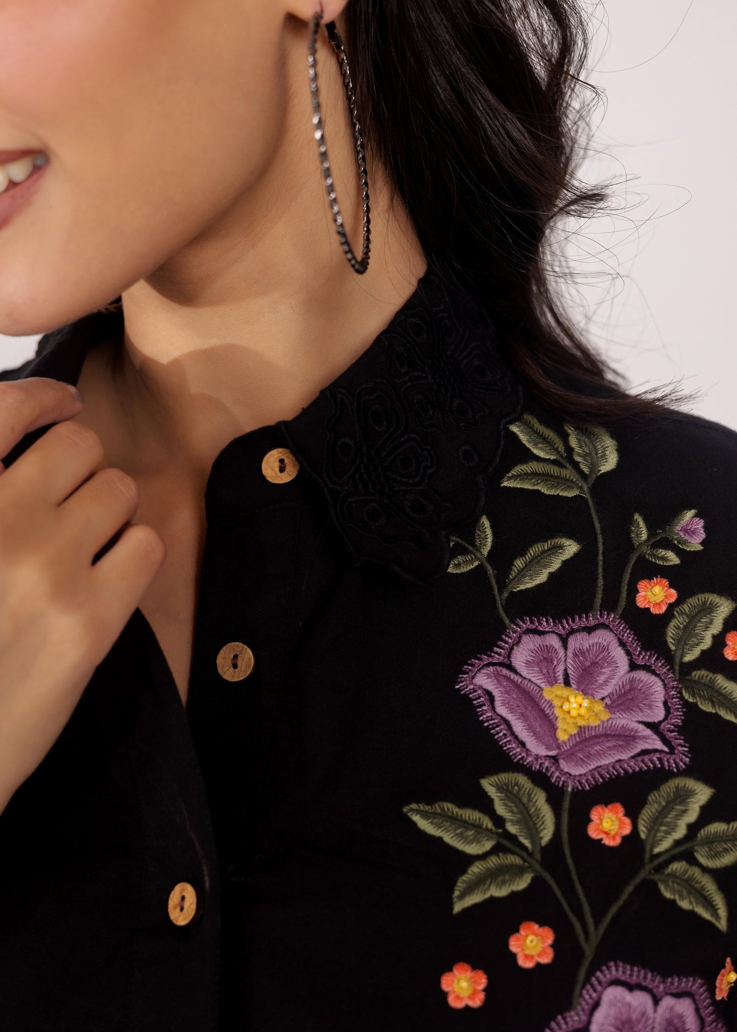 Noir Petals Co-ord Set