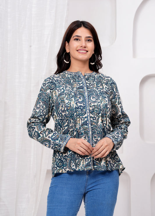 Indigo Vine Top