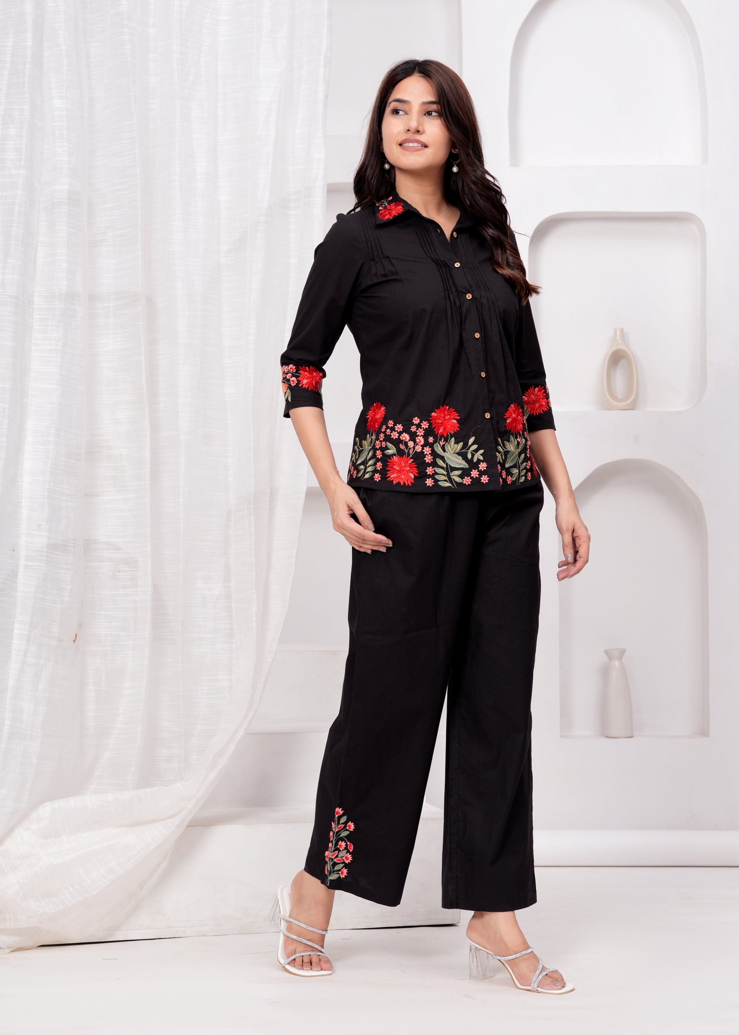 Ebony Petals Co-ord Set