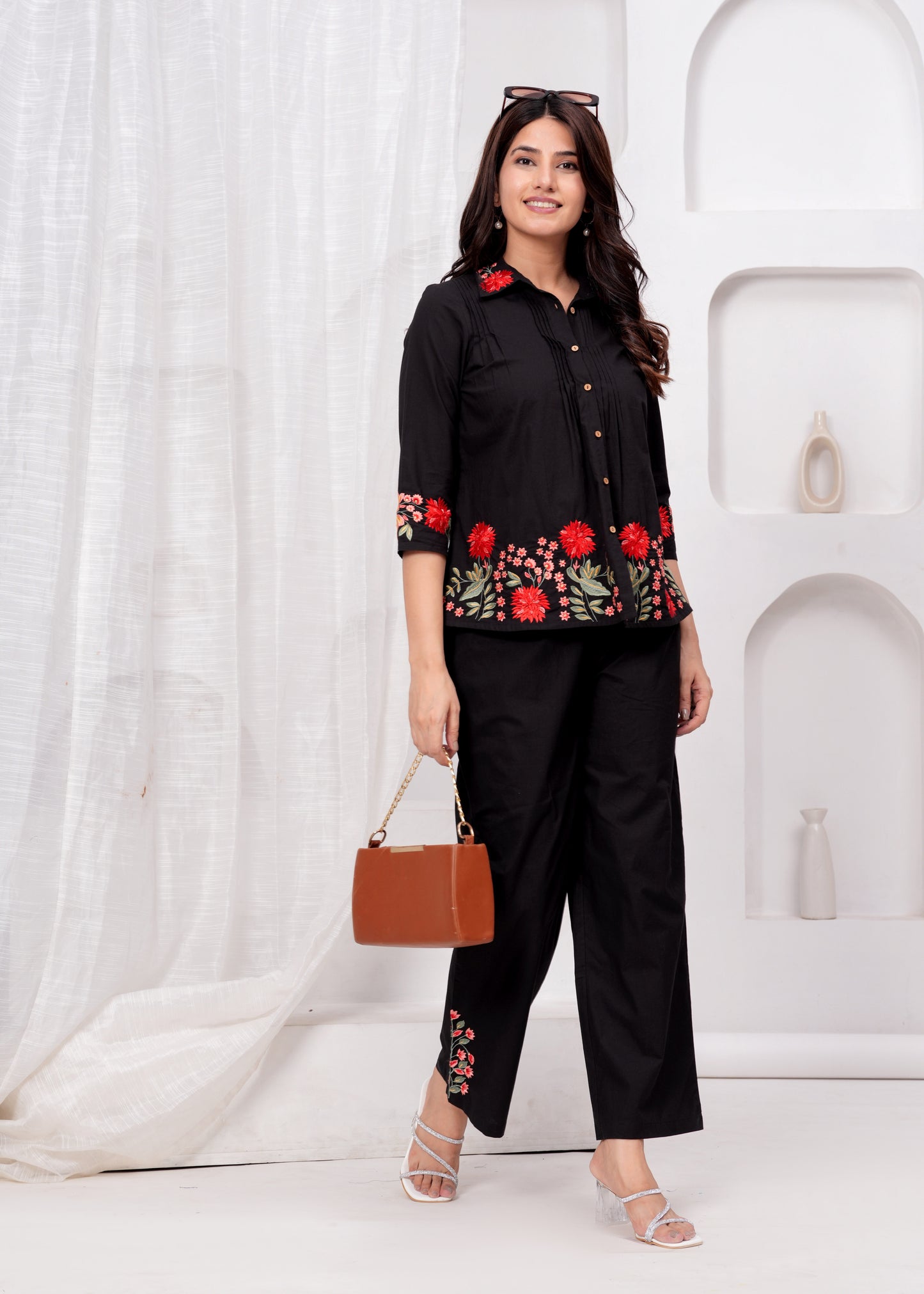 Ebony Petals Co-ord Set