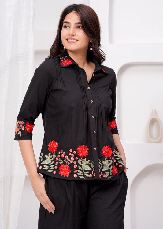 Ebony Petals Co-ord Set