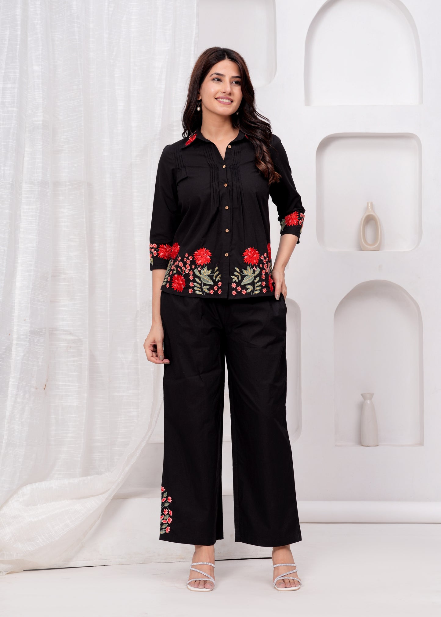 Ebony Petals Co-ord Set