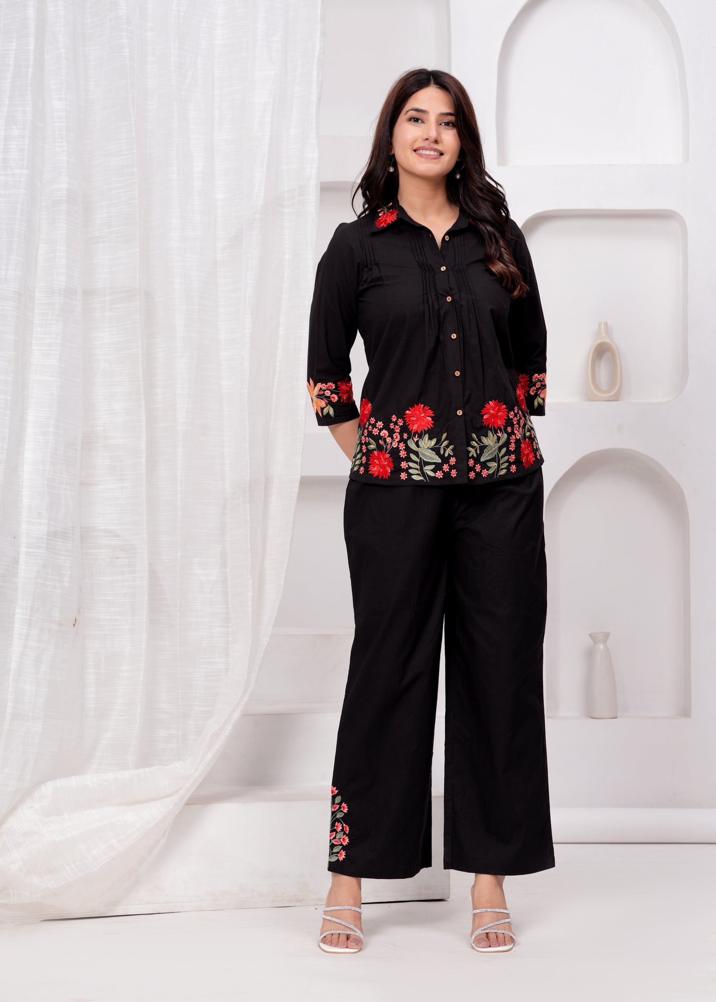 Ebony Petals Co-ord Set