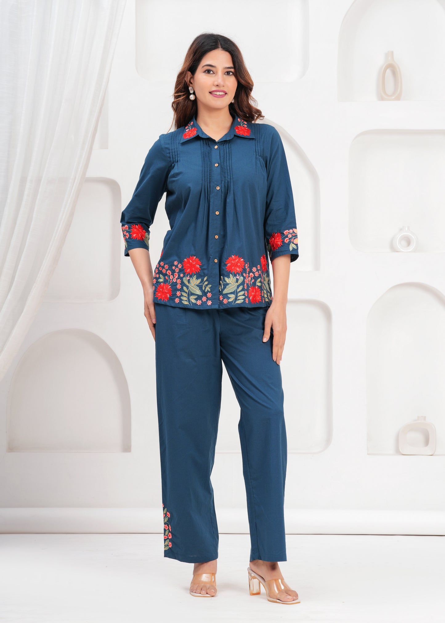 Floral Indigo Co-ord Set