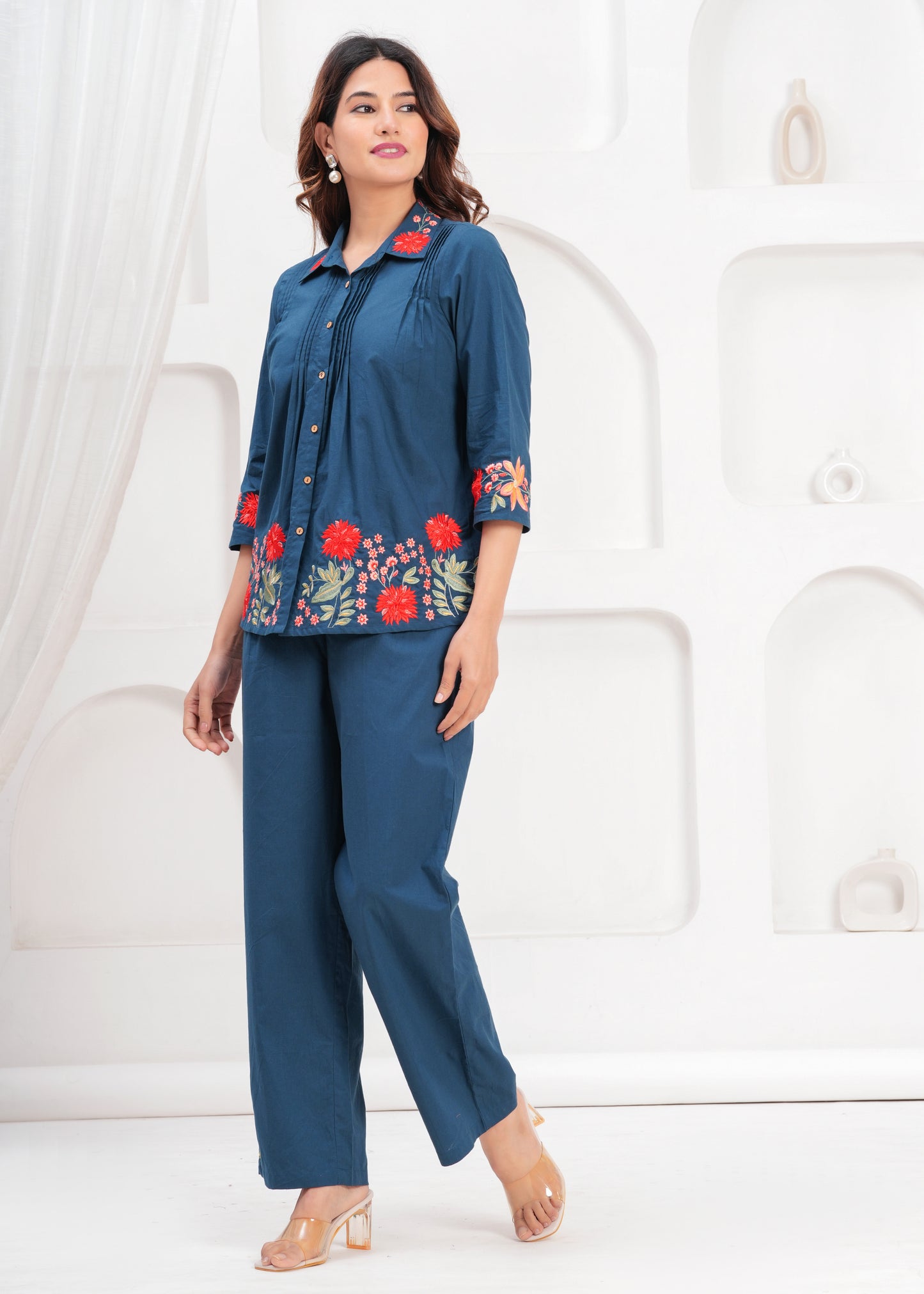 Floral Indigo Co-ord Set