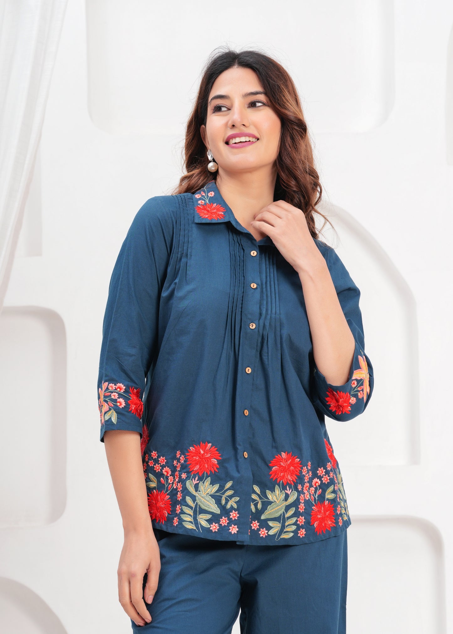 Floral Indigo Co-ord Set