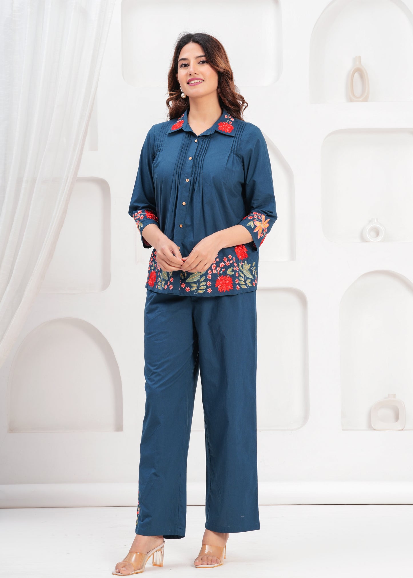 Floral Indigo Co-ord Set