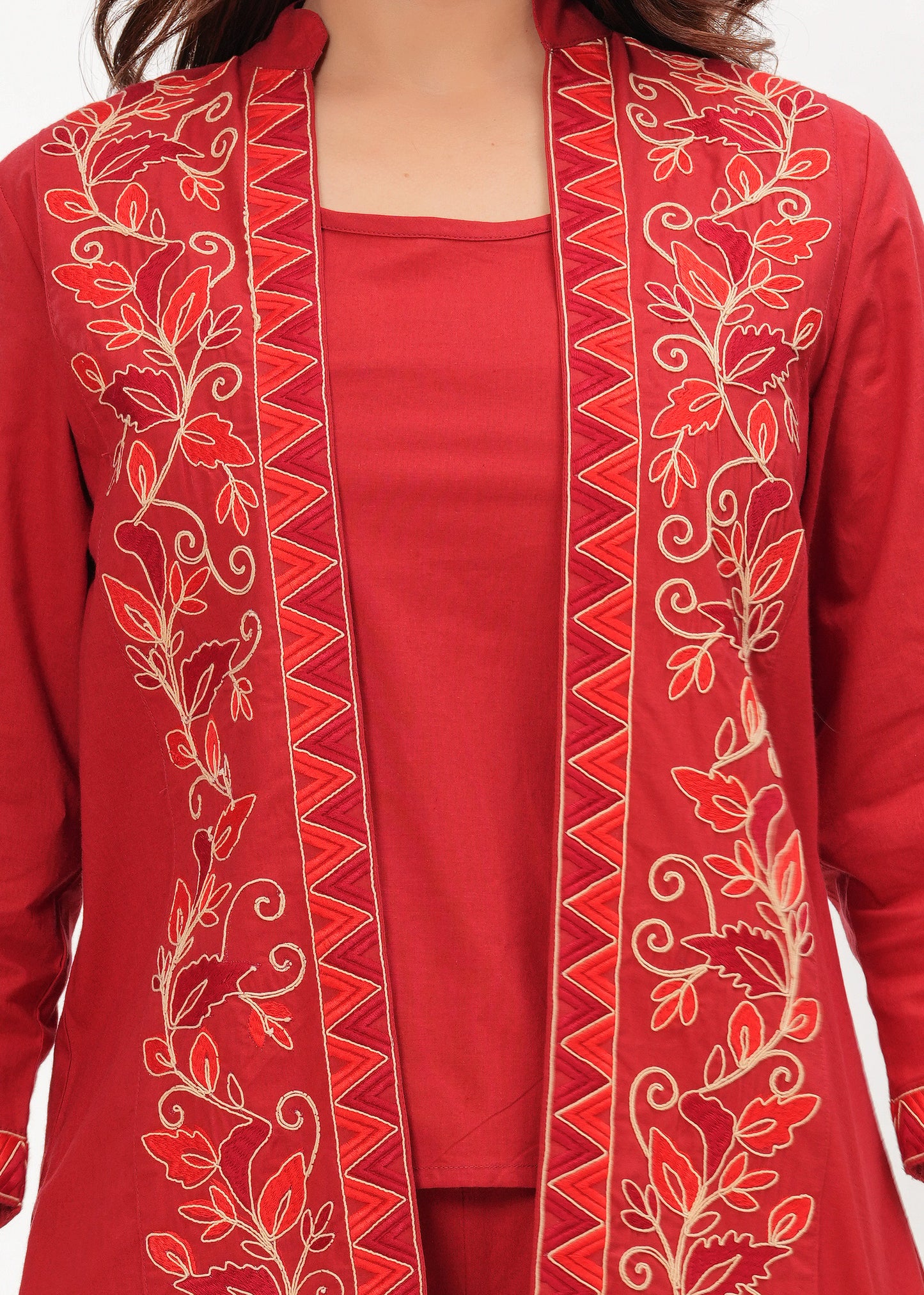 Vermilion Bloom Three Piece Set