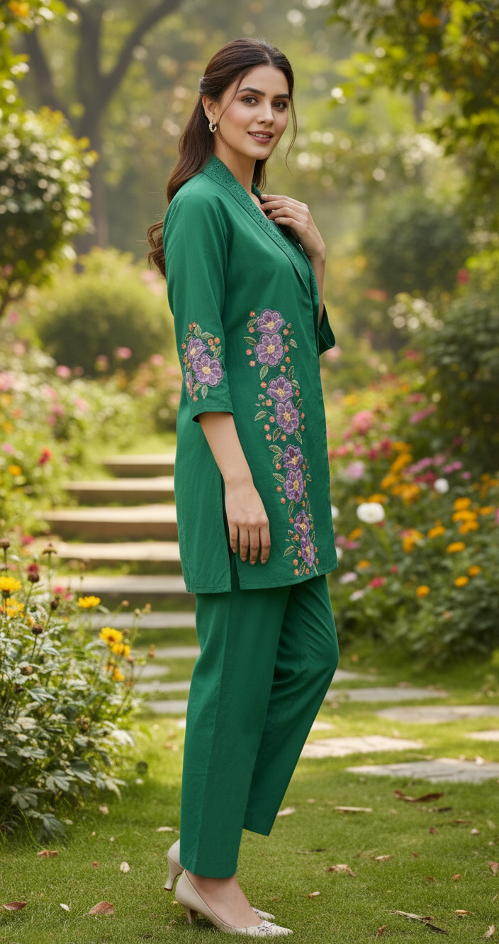 Emerald Bloom Three Piece Set